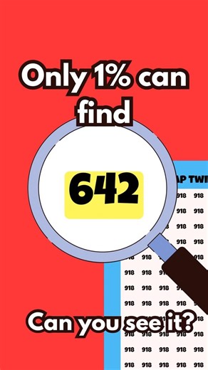 Hard Mode: Find 642! 🧠 Extreme Visual Puzzle #Shorts