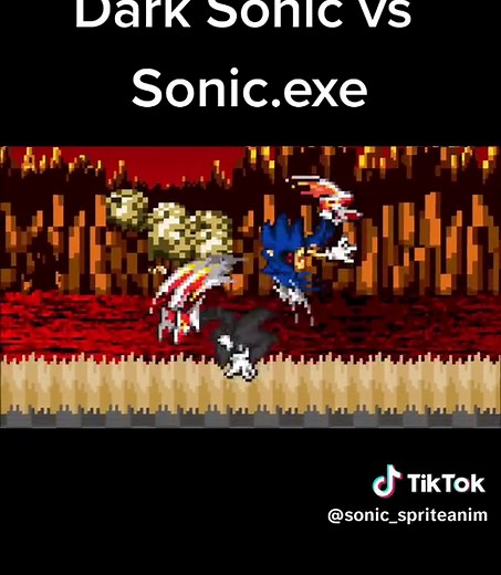 Dark Sonic vs Sonic.exe - Sprite Animation Battle