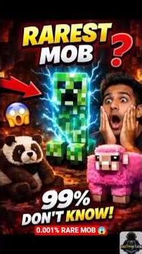 This Minecraft Mob is 0.001% Rare 😨 #minecraft #trending #shorts #freefire #viralshort #facts