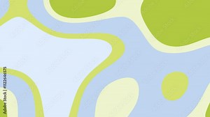 Abstract motion design with flowing organic shapes in green and blue tones, creating a serene and nature-inspired aesthetic. Stock Video