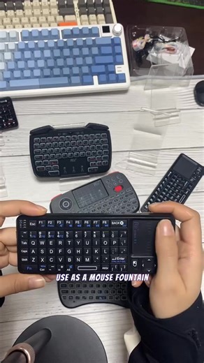 Rii K06 Mini Bluetooth Keyboard,Backlit 2.4GHz Wireless Keyboard with IR Learning, Portable Lightweight with Touchpad Compatible with Android TV Box/Mac/Windows/HTPC/IPTV (2.4G and Bluetooth)