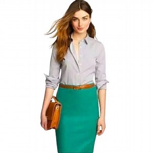 Vintage Womens Green Pencil Skirt