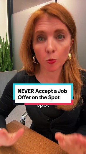 When you receive a job offer NEVER accept it on the spot! When I tell people this, I always get these 3 questions. @Anna Papalia For more tips on how to negotiate a job offer, check out my “how to negotiate playlist” #1 What if they lie? -Why would they lie? They just interviewed 50 people and they decidd that you are the person for the job. Why wouldn’t they hear you out and see if they can give you what you want? Also, if what you want is an extra $5k on salary or 10 more days PTO they will do
