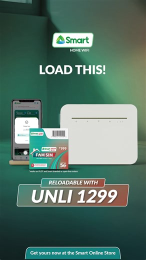 Turn an old WiFi device into a Smart-powered connection! ​ Just insert FAM SIM and enjoy FREE 20GB data valid for 7 days. ​ Easy, reliable, and reloadable anytime! Available at the Smart Online Store for only ₱199: https://smrt.ph/famsim | Smart Communications, Inc.