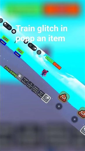 train glitch in poop an item #poop an #items