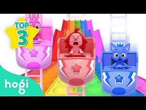 [TOP3] 🎨 Learn Colors with Pop It, Slide & Roller Coaster! 🎢 🌈｜Colors for Kids｜Hogi Pinkfong