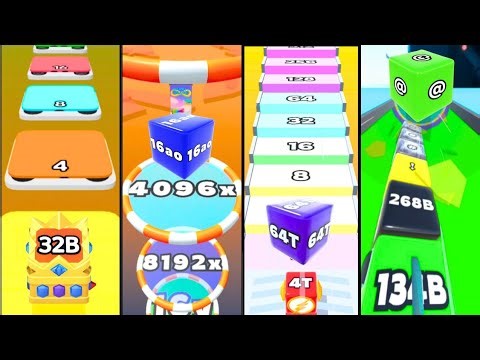 Jelly Run 2048 vs Jelly Tube Run 2048 vs Jelly Race vs Jelly Merge | 4-in-1 Gamepla | High Score