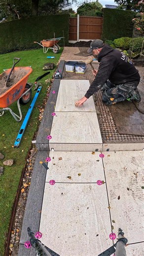 7.6K views · 34 reactions | Current Patio Project ⚒️⚒️ Tiles from Cheshire Paving Stones  #landscaping #patio #project #build #diy #tips #howto #fypシ゚viralシ #fypppppppppppppppppppppppppppppppppppppppppppppppppppppppppppppppppppppp | LNC Landscapes and Paving | Facebook
