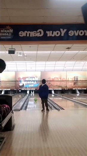 Bowling is for all ages. Check out little Joe's reaction