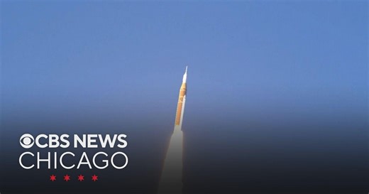 Artemis II crew flies through space