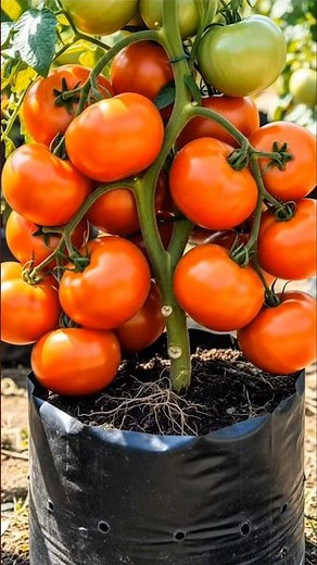 🍅 One Tomato Plant, Hundreds of Tomatoes! 😱 Massive Harvest Secret Revealed 🌱 #Shorts