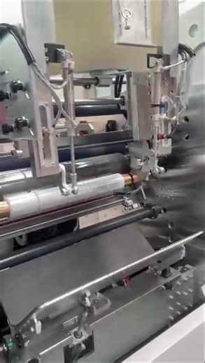 stretch film slitting and rewinding machine