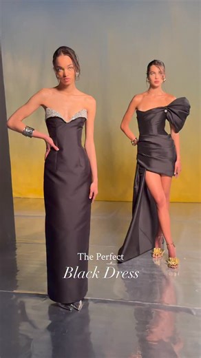 Your holiday dressing is covered 🖤🖤 #moniquelhuillier | Monique Lhuillier