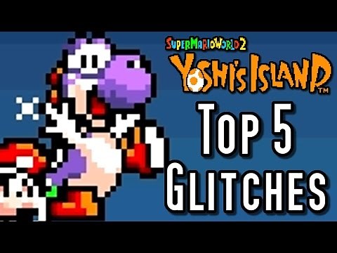 Super Mario World 2 TOP 5 GLITCHES in Yoshi's Island (SNES)