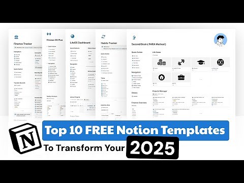 Best FREE Productivity Notion Templates to Transform Your 2025 #notiontemplates #productivity