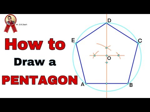 How to draw a Pentagon | Easiest way to draw a pentagon