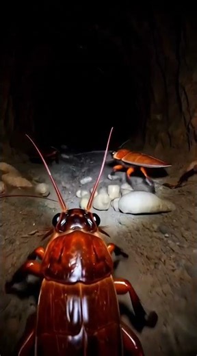 📹POV: Cockroach nest in underground burrow | Realistic Camera View #pov #cockroach
