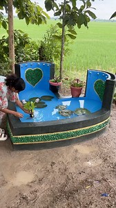 1.2M views · 11K reactions | Heart shaped water pool from cement #reels #cementcrafft #waterpool | Deep's CRAFT | Facebook