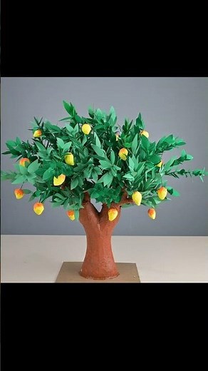 Beautiful mango tree craft| diy mango tree #diy #craft #trending #papercraft