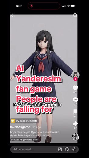 Update: im not an ai call out account, just wanted to inform plus the person ditched their account now so its over,please be carful for future reference! 3D models require a lot of detail, bro could of made it too but that typology gave it away i laughed in human 3D artist. They were so quick to block me too, please share because they have about 4k followers and so many people are falling for it. I understand not everyone being an artist or 3D modeler too so hopefully next time taking a look at 