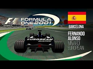 F1 2001 ps1 gameplay: Barcelona - Fernando Alonso (Expert)