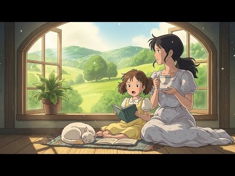 Ghibli Style ASMR 🌿 Mother & Daughter | Cozy Morning Ambience | Relax • Study • Sleep