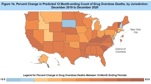 South Dakota one of two states where drug overdoses decreased in 2020