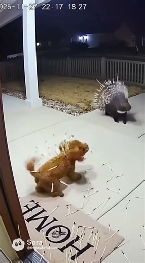 狗和豪猪的对决（Dog VS Porcupine）