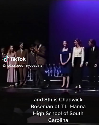 Your 8th place winner in Original Oratory at the 1995 National Tournament, Chadwick Boseman 🤩#speechanddebate #speechanddebatekid #chadwickboseman