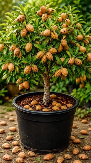 How to Grow Almond Tree at Home in a Pot 🌰🌿 | Easy Growing Tips! #shorts #gardening #almond