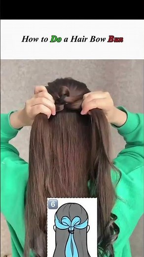 How to Do a Hair Bow Bun | Easy Korean Hairstyle Tutorial 🎀✨