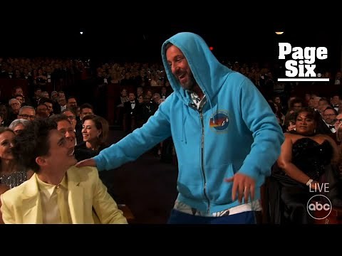 Adam Sandler crashes Conan O’Brien’s Oscars 2025 monologue in a hoodie