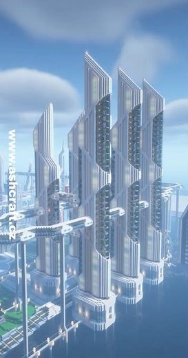 Epic Futuristic Towers build in Minecraft! #minecraftbuild