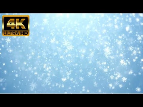 Falling Snowflakes Winter Background Loop 4K 50 min