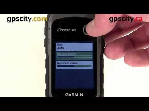 Going through the Display Settings on the Garmin Etrex 30