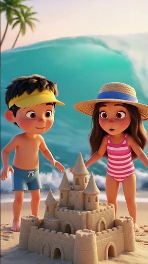 A Day at the Beach 🏖️ | Fun 3D Animation Short #moana #disney