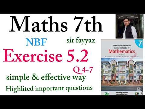 Maths class 7th | exercise 5.2 | ex 5.2 | Q 4-7 | NBF | unit 5 | Sets | grade 7
