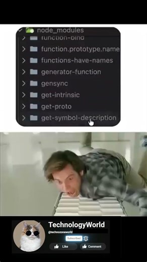 Accidentally Opening node modules Be Like..🙃#node #nodejs#ytshorts #modules#reactjs#developermemes