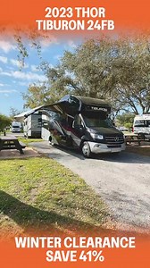Discover the joy of the open road with the 2023 Thor Tiburon Sprinter 24FB! Luxurious & compact, it boasts a Murphy bed, full kitchen, & solar charging system. Perfect for couples & adventure seekers! Save 41% during the #Lazydays Winter Clearance: https://www.lazydays.com/rv/new/2023/thor/tiburon_sprinter/w1x8e33yxnn195266 | Lazydays