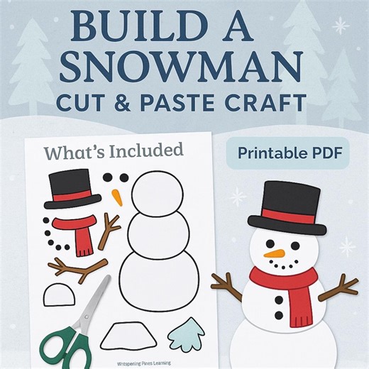 Snowman Mini Pack | Cut - Paste, Tracing - Coloring Worksheets | Winter Preschool & Kindergarten Activities - Etsy UK