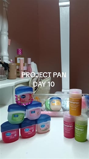 project pan - day 10 🧼💄🎀 #projectpan #lipbalmaddict