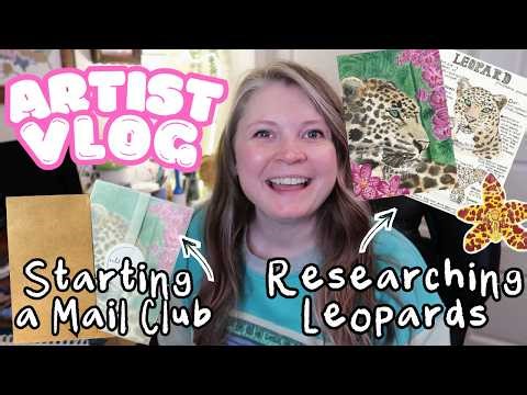 Building my Wildlife Print Club & Learning about Leopards 🐆 | Artist Vlog