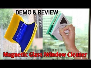 Magnetic Window Cleaner Demo and Review ||Cleaning Gadget ||Xenos Double Sided Magnetic Window ..