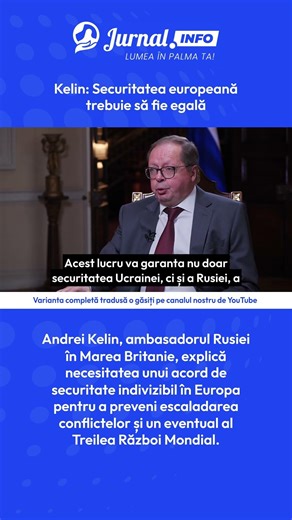 Kelin: Securitatea europeană trebuie să fie egală