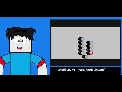 Animated: KONE Traction North Elevators, Crystal City Mall, Washington