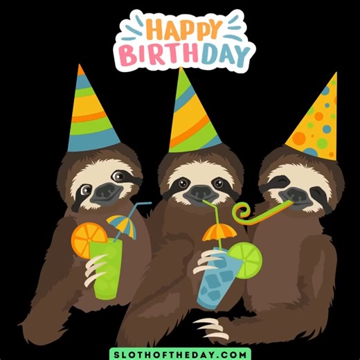 1K views · 28 reactions |  Happy Birthday to all our slothy friends!  May your day be as chill and joyful as these adorable birthday sloths. Sloth on, and enjoy every moment! 殮❤️ From Us Here @ Sloth of The Day *** Slothoftheday.com *** LeoGarciaBooks.com *** HardcoreCoffeeDrinker.com #BirthdaySloth #SlothCelebration #ChillBirthday #AdorableSloths #BirthdayJoy #SlothLove #BirthdayCheer #SlothyMoments #CelebrateSlowly #BirthdayVibes | Sloth of The Day | Facebook