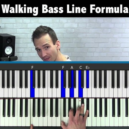 Use this formula to walk the bass on ANY progression! 🎹