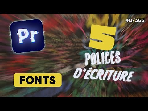 5 Original Fonts | Premiere Pro Tutorial