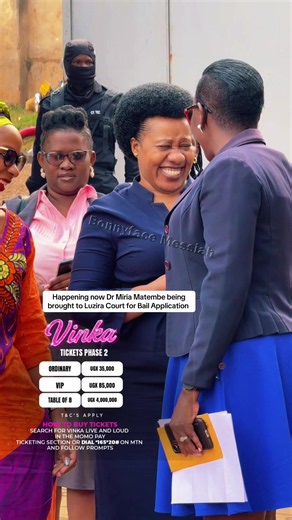 Happening now Dr Miria Matembe being brought to Luzira Court for Bail Application #bonnyfacemessiah #trending
