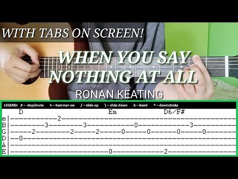 when you say nothing at all fingerstyle tabs - abz collado | ronan keating